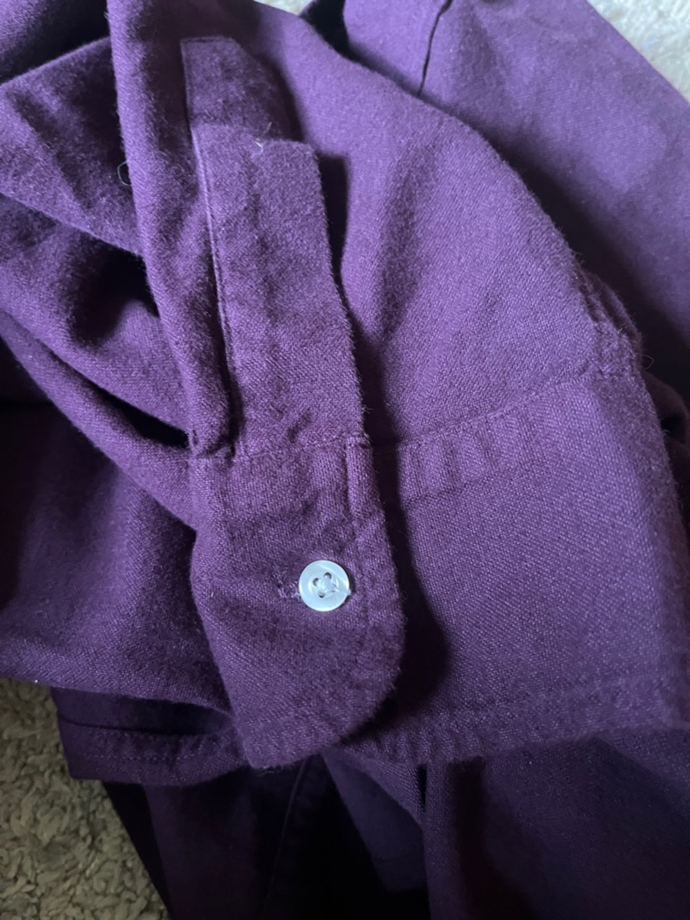 A26 Frank & Eileen | Women’s Deep Purple Button Down Shirt, single breast pocket - Picture 8 of 9
